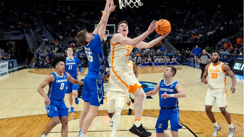Observing Dalton Knecht, Josiah Jordan-James, and Baylor Scheierman in the Tennessee-Creighton Game