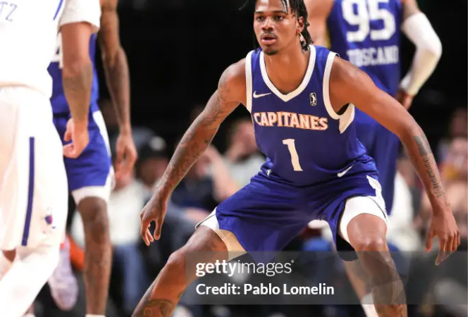 Observing Dink Pate and Thierry Darlan in the Mexico City Capitanes-Delaware Blue Coats G-League Game