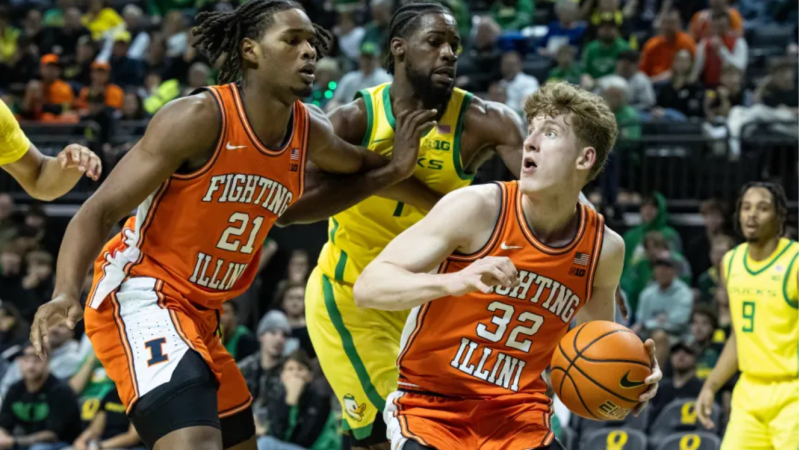 Evaluating Kasparas Jakucionis, Ben Humrichous, and Kwame Evans in the Illinois-Oregon Game