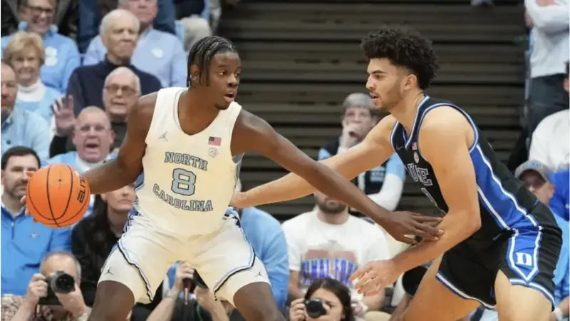 Observing Caleb Wilson, Henri Veesaar, and Cameron Boozer in the North Carolina-Duke Game